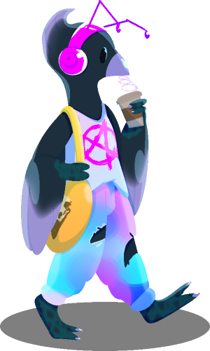 Urban Birb By Copaltheater - Cartoon (300x500)