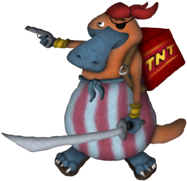 Pirate Platypus By Denderotto - Pirate (400x540)