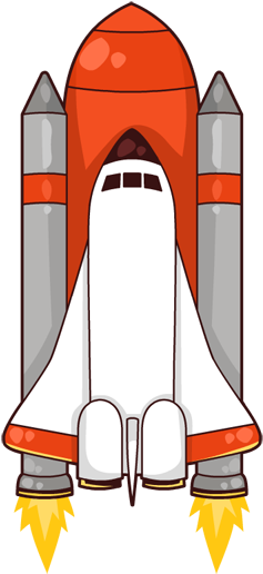 Astronaut Clipart Space Shuttle - Space Shuttle Launch Clip Art (369x590)