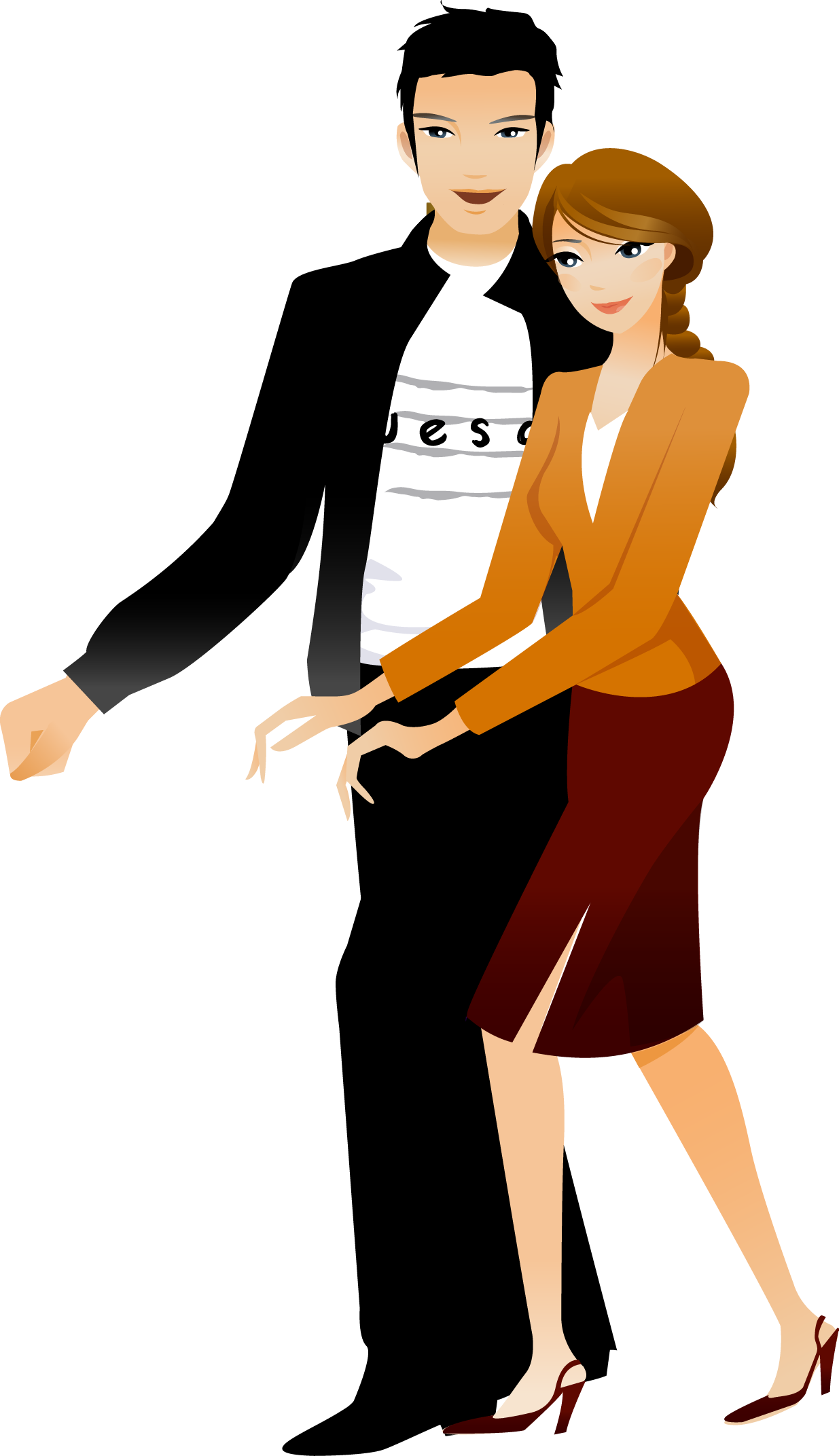 Urban Fashion Shopping Vector Material Men And Women Fashion Vector Man And Women 1235x2144 Png Clipart Download