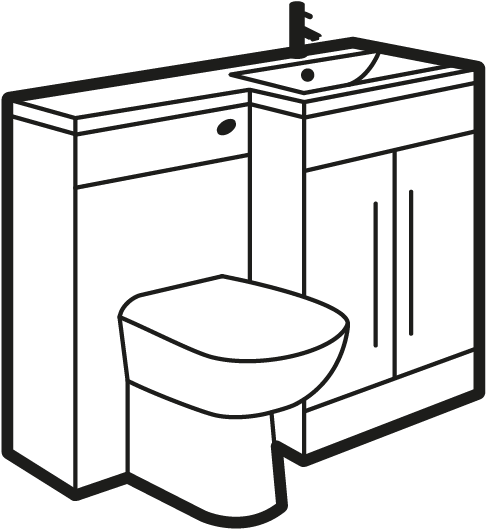 Combination Basin & Toilet Units - Toilet And Sink Unit 80mm (661x661)