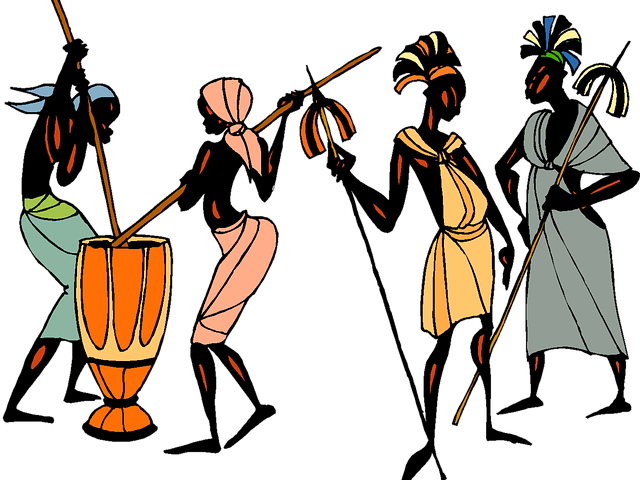 Indians Clipart Tribal Person - Indian Folk Dance Drawing (640x480)