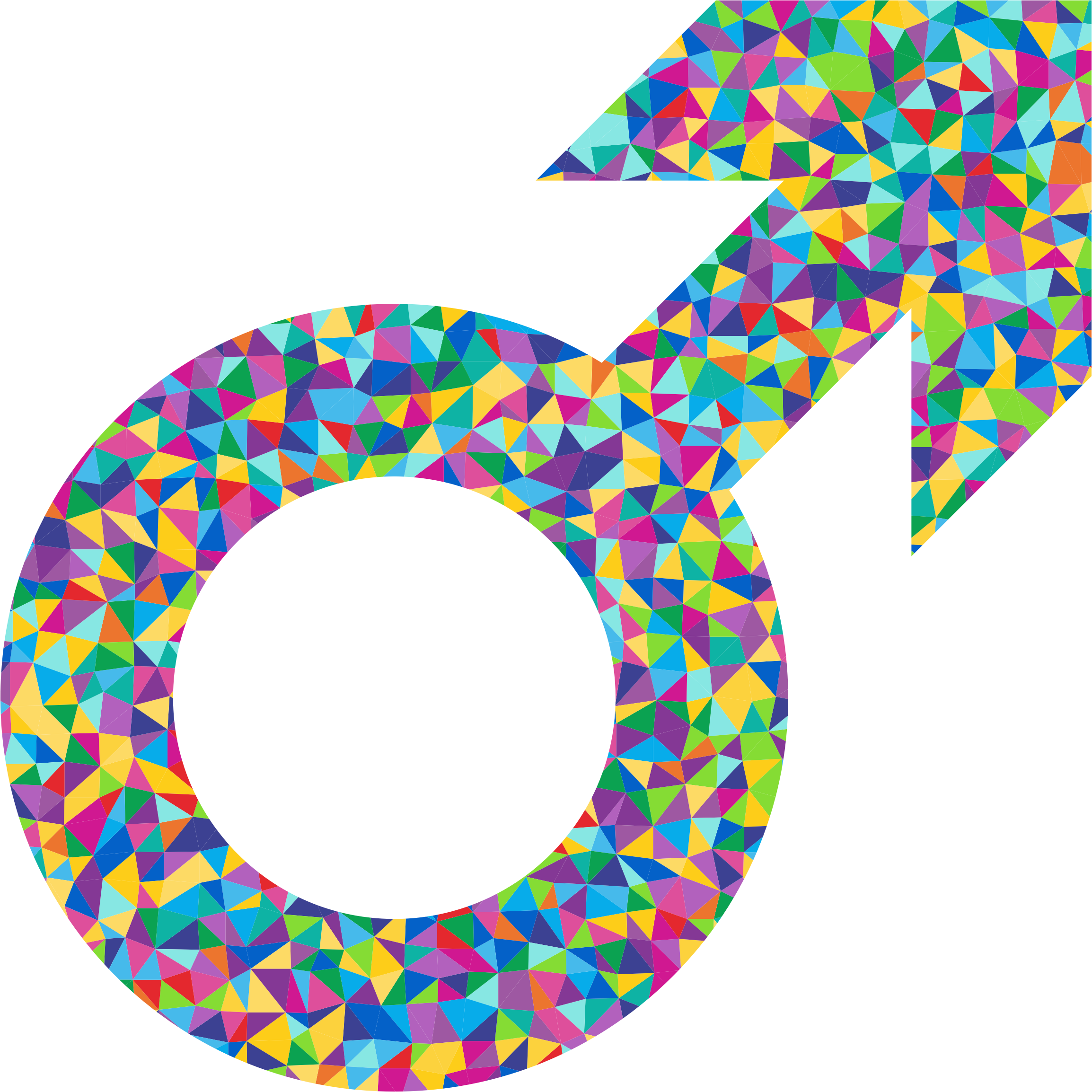 Low Poly Male Symbol - Symbol (2308x2308)