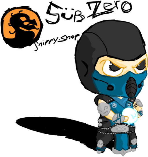 Little Sub Zero By Snippy-snap - Cartoon (900x638)
