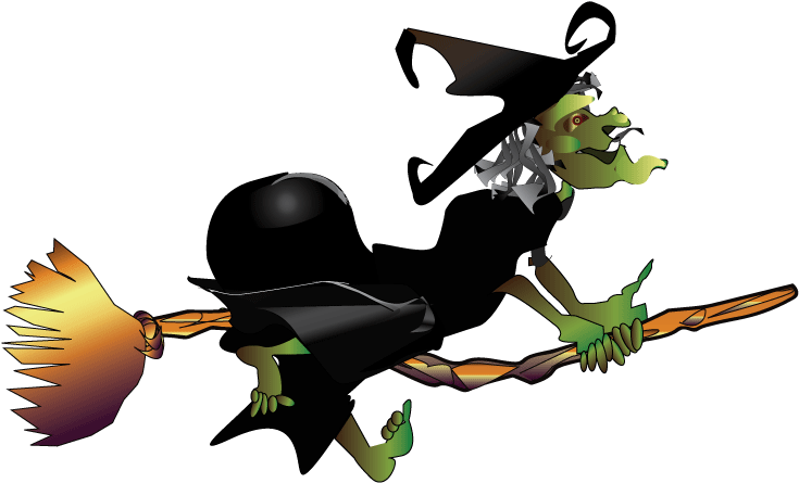 Halloween Cartoon Witches 14, Buy Clip Art - Witch Flying On Broom Gif (766x576)