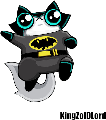 Funny Cat Adoptable Comic Hero Batman By Kingzoidlord - Funny Cat Batman (591x594)