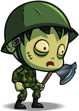 Zombie Army Character Royalty Free Game Art - Sprite Zombie (600x500)