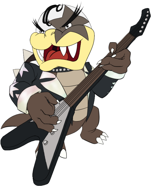 Morton Koopa Rockstar Kiss By Lunaticlunic - Cartoon (613x754)