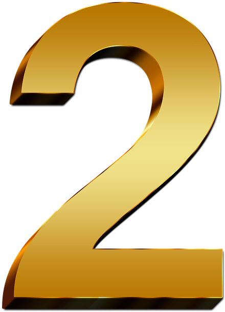 Birthday Cliparts Number 2 22, Buy Clip Art - Number 2 Gold Png (720x720)