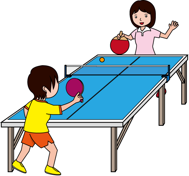 Ping Pong Clipart - Playing Table Tennis Clipart (639x597)