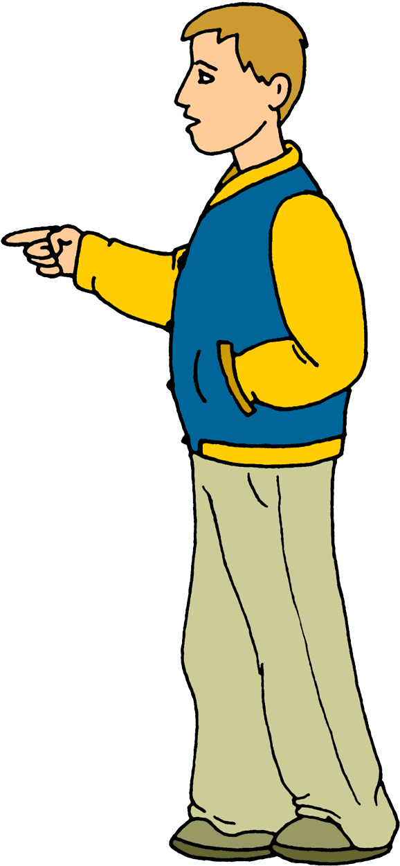 Clip Art Pointing - Pointing At Someone Clipart (600x1261)