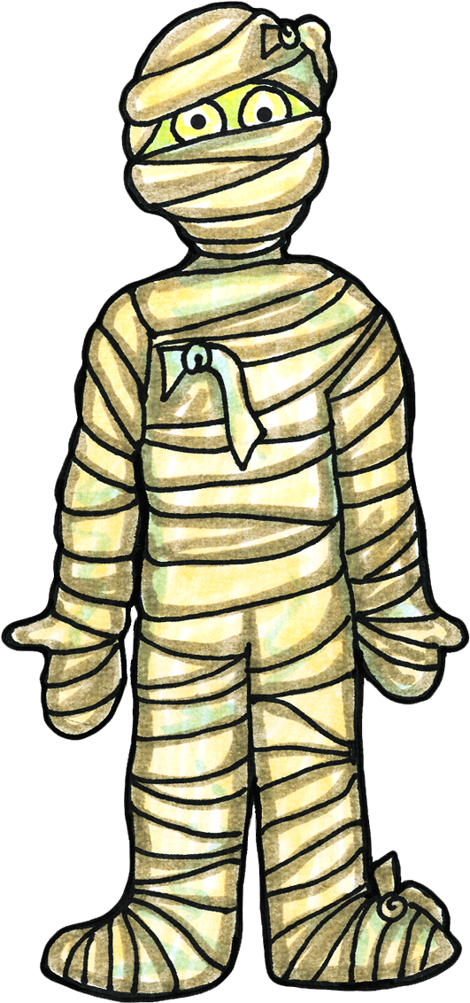 Return Of The Mummy - Egyptian Mummy Cartoon (541x1154)