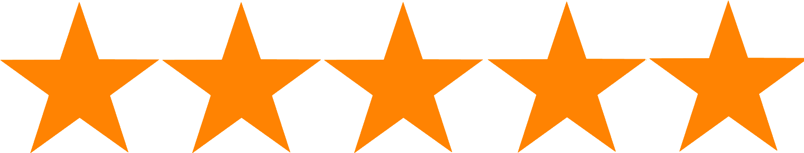 5 Stars - Svg - 5 Stars Transparent Background (2000x411)