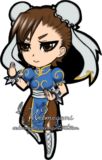 Chibi Chun Li By Webmegami - Chibi Chun Lee Png (352x550)