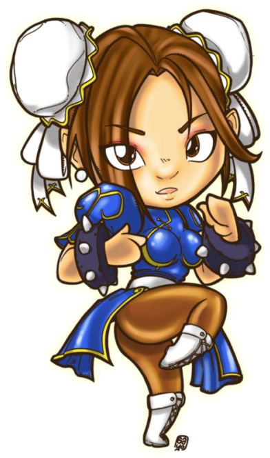 16 Bit, Chun Li, Street Fighter, Chibi, Kawaii Anime, - Chibi (500x706)