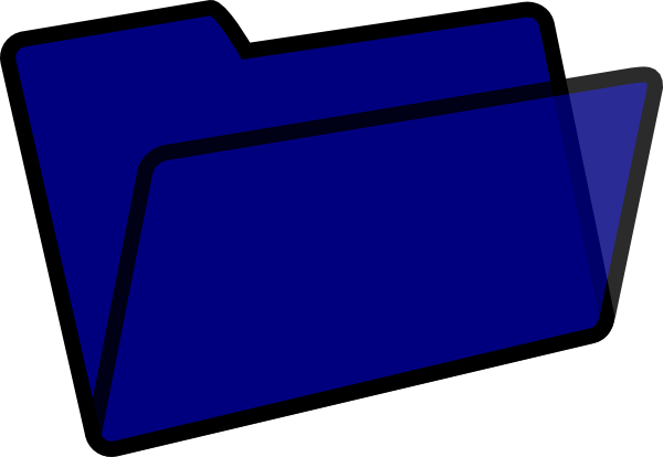 Dark Blue And Black Folder Clip Art At Clker - Blue Folder Clip Art (600x414)