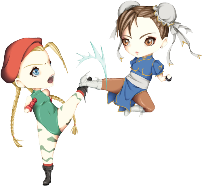 Chun Li Vs Cammy By Layou-chan - Cartoon (900x738)