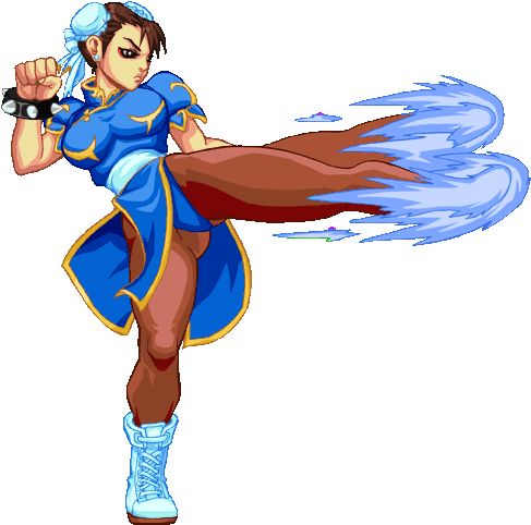 Chun Li Sirlin Net Game Design - Chun Li Street Fighter Kick (512x494)