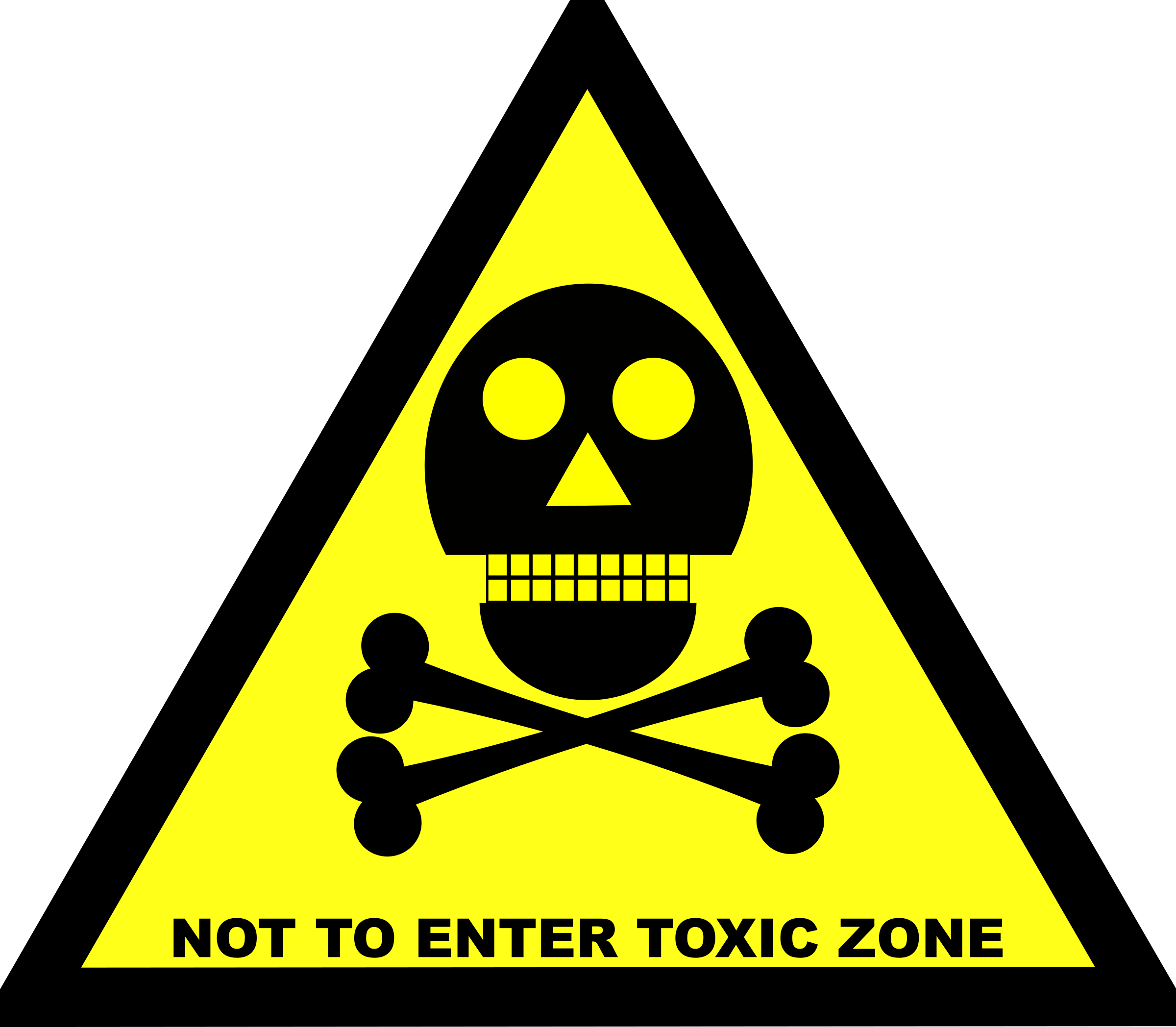 Toxic Clipart Caution - Skull And Bones Do Not Enter (2400x2096)