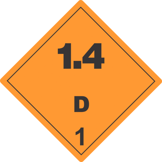 4 D 1 X500 Labels - Dangerous Goods (550x550)