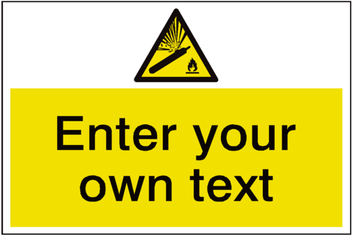 Explosive Gas Custom Safety Sign - 420x297mm Danger Compressed Air - Self Adhesive (600x600)