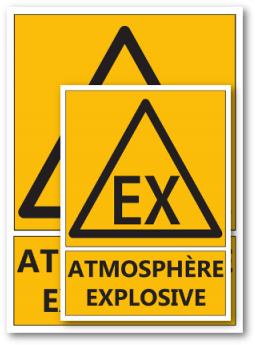 Signalétique "danger Atmosphère Explosive" - Signalétique Danger Substances Nocives (350x350)