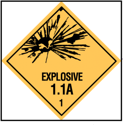 Explosive Placard 1.1 D (500x500)