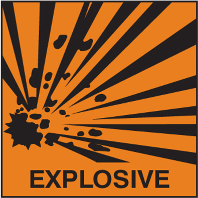 Stickies-warning Sign - Risk Of Explosion Sign (512x512)
