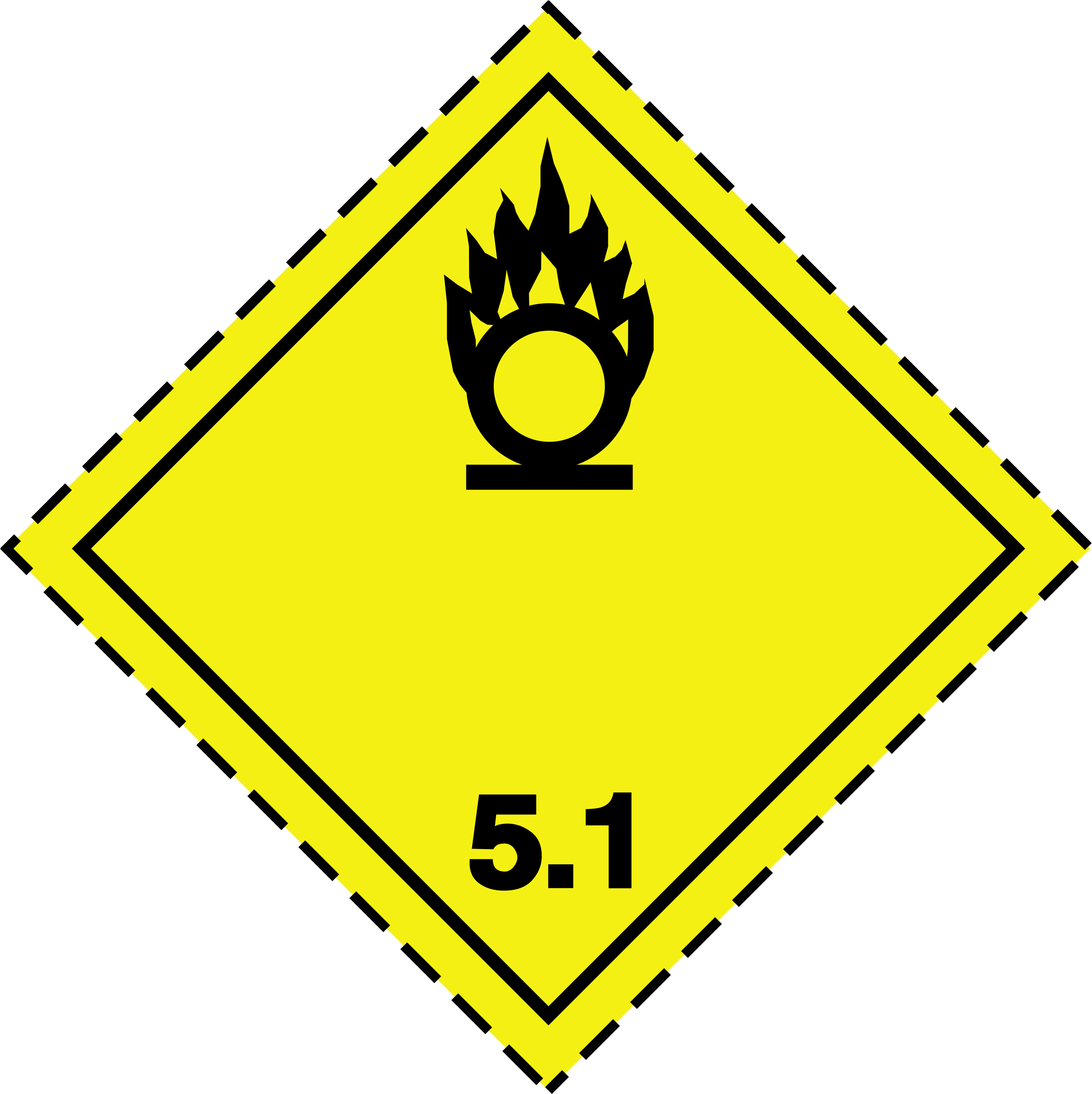 Explosive Symbol - Slippery When Wet Road Sign (2400x2400)