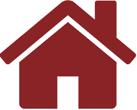 Red Home Icon - House Icon Red (450x360)