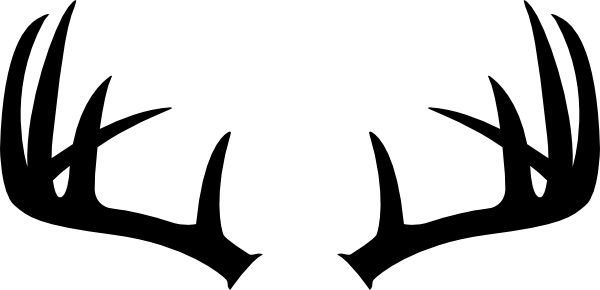 Bullet Clipart - Deer Antlers Silhouette (600x290)