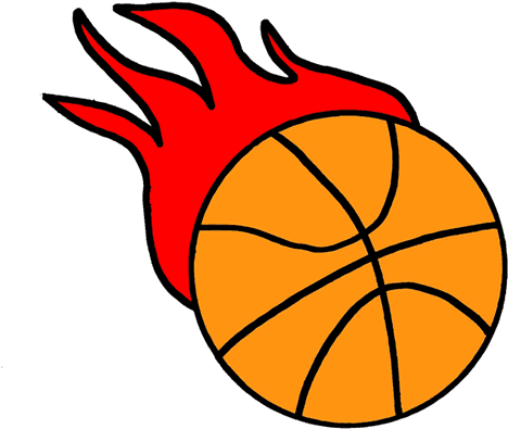 Basketball Clipart Images Â€“ - Flaming Basketball Drawing Simple (500x414)