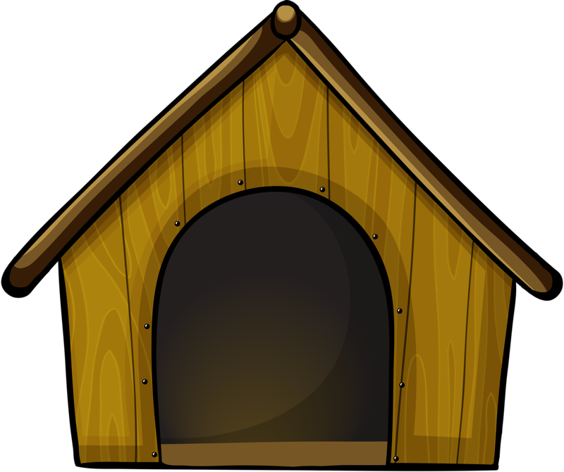1 - Cartoon Dog Inside Dog House (800x670)