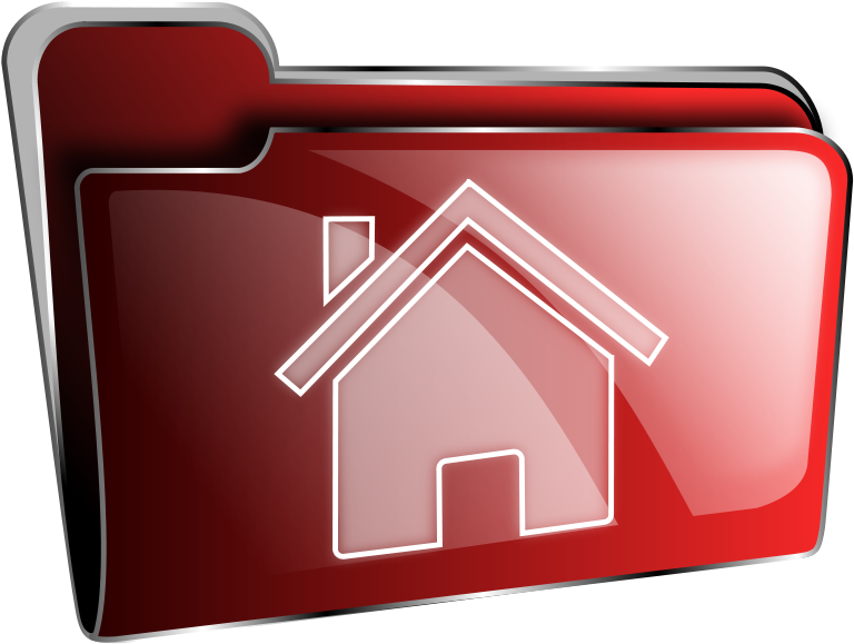 Free Folder Icon Red Home - Home Folder Icon Png (800x634)