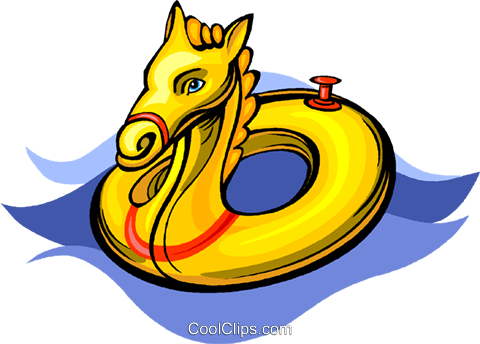 Pool Toys Royalty Free Vector Clip Art Illustration - Swimming Pool (480x344)