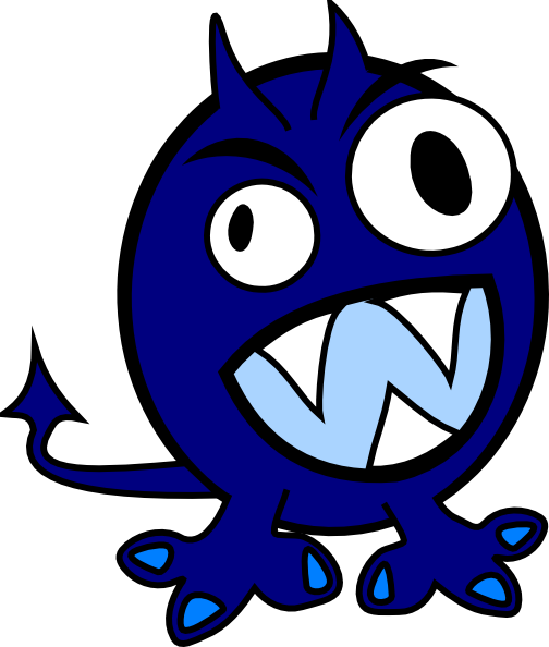 Blue Monster Clip Art At Clker - Read Some Funny Jokes (504x594)