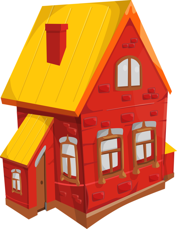 Big Red House With A Yellow Roof - Oki Doki Chocolate Mini Figurines 50g One Size (617x800)