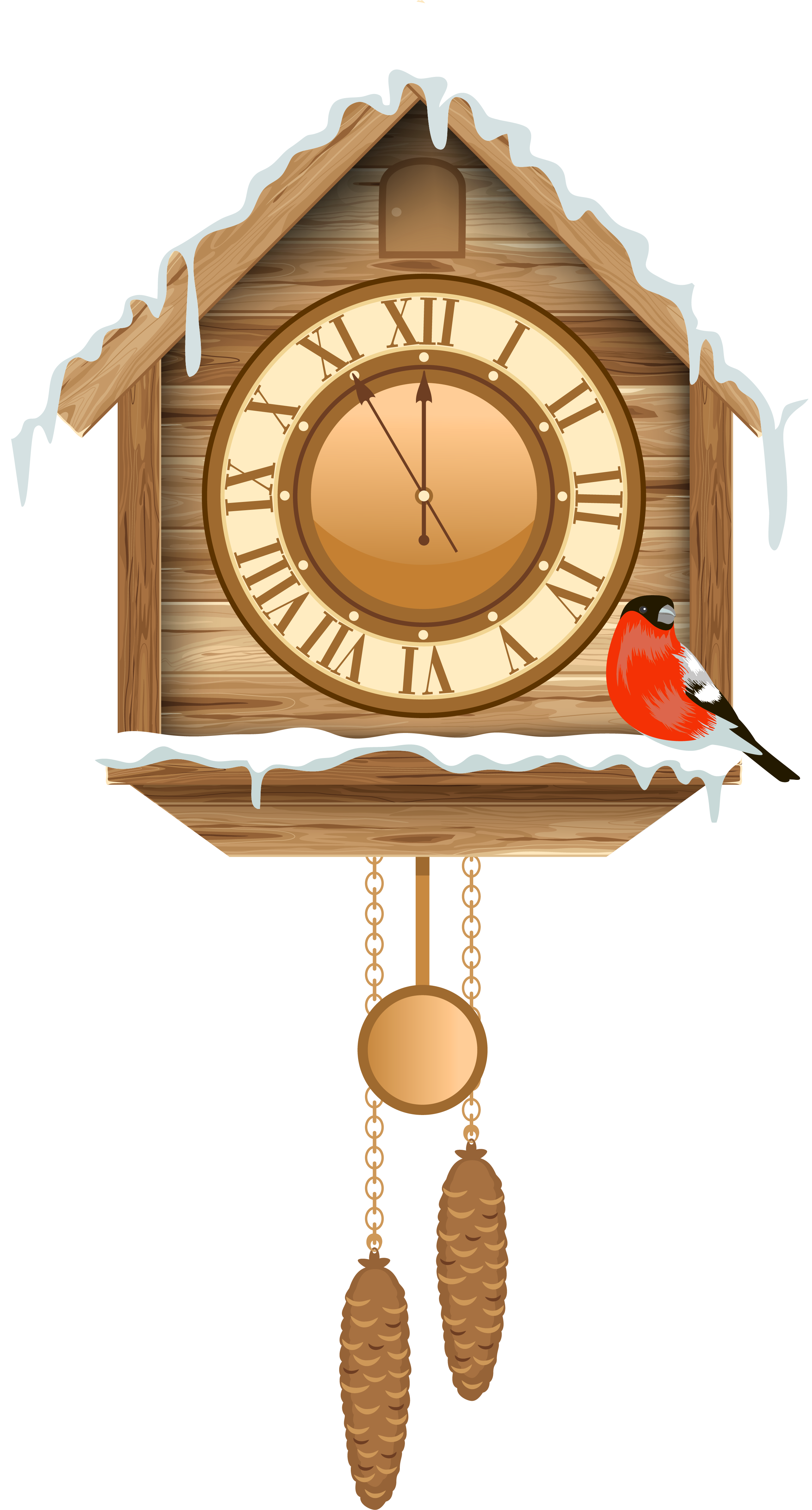 Cuckoo Clipart Cuckoo Clock - Serbelle Dekoratif Yeni Yıl Yastık - Y66 (2722x4932)