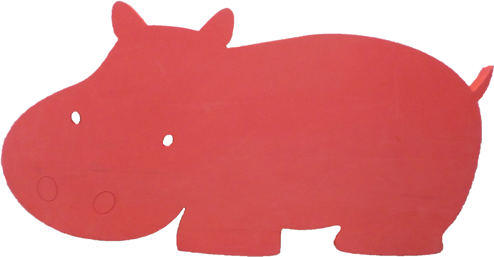 Hank The Hippo™ Foam Floating Mat 48" X 24" X - Floating Foam Pool Mats (1000x1000)