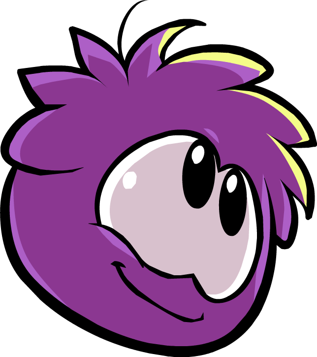 Purple Puffle - Club Penguin Purple Puffle (644x725)