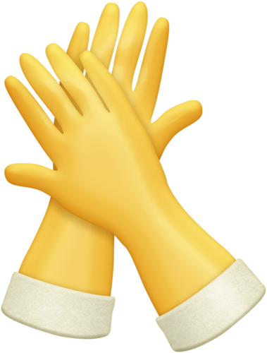 A Perfect Mess - Yellow Gloves Clip Art (379x500)