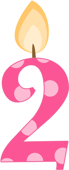 Birthday Cake Party Candle Clip Art - Happy Birthday 2 Png (450x600)