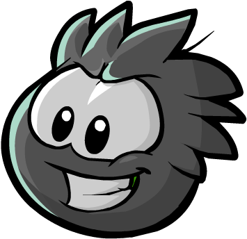 Club Penguin - Club Penguin Puffle Negro (371x359)