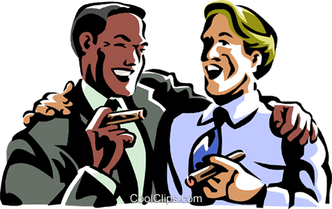 Men Laughing While Smoking A Cigar Royalty Free Vector - Friends Laughing Png (480x302)