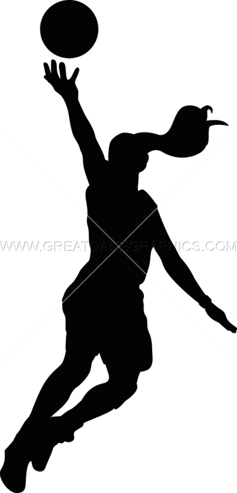Girls Basketball Layup - Girl Basketball Player Silhouette (825x1715)