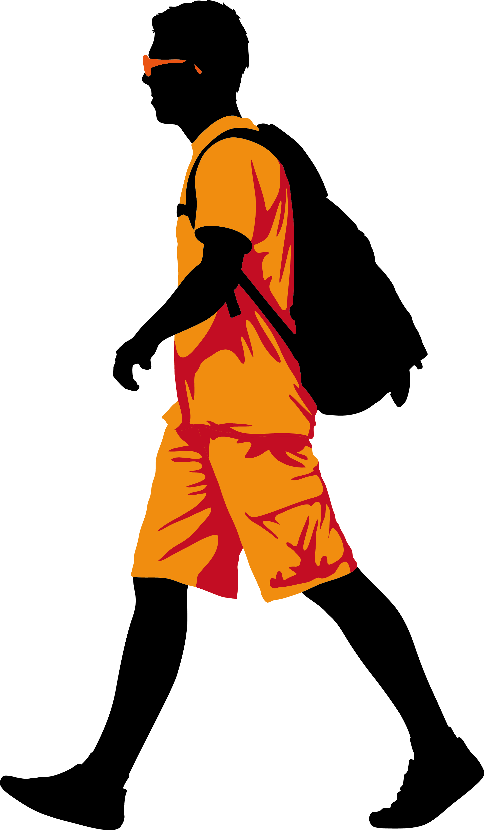 Man Clip Art - Walking Man Vector (1911x3274)
