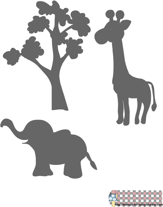 Homestyle Nursery On Pinterest Stencil, Baby Elephants - Baby Stencils (612x792)