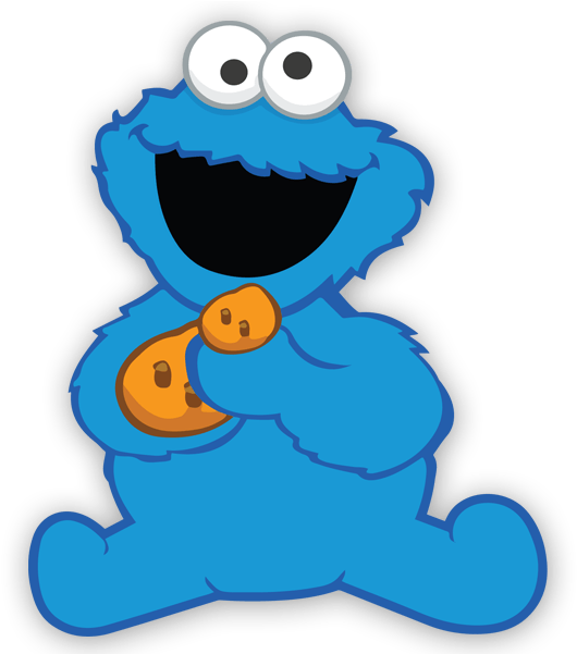 Wall Sticker For Kid The Baby Cookie Monster - Monstruo De Las Galletas Png (600x600)