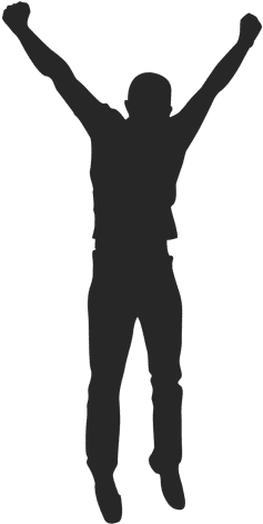 Man Celebrating Success - Man Raise Hands Png (512x512)