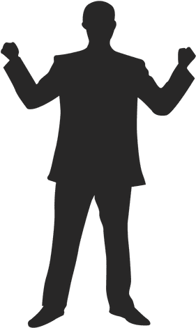 Man Celebrating Success - Measure Of Success Slide (512x512)